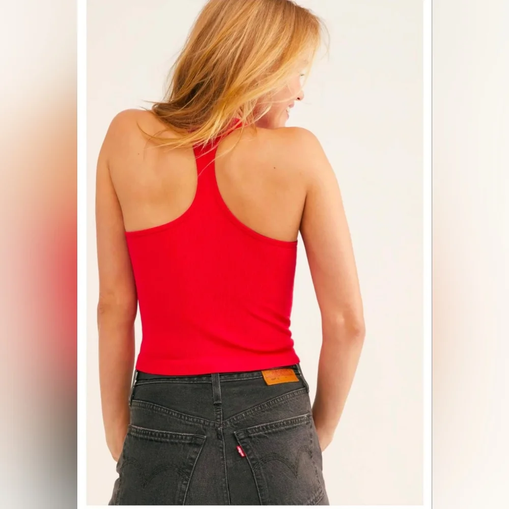 ‼️Last One‼️ Free People Ribbed Racerback Cami XS/S - Picture 2 of 3